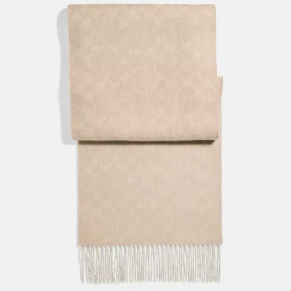 Coach 100% Cashmere Reversible Scarf